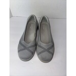 Skechers Gen 5 Goga Mat Women's 9.5 Gray Slip On Casual Shoe Sneaker Flats 14745
